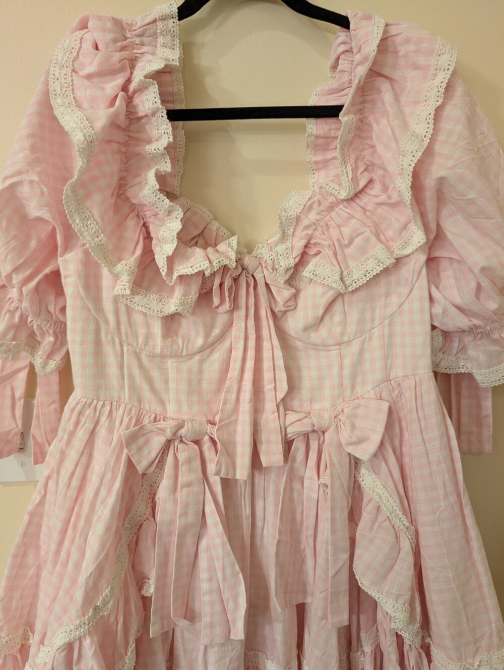 Selkie | NWT The Pink Gingham Mini Carriage Dress - Picture 4 of 6